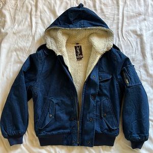 VTG YSL sport denim coat - Sherpa lines with lined sleeves - Saint Laurent